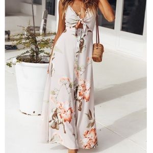 Hello Molly “Sounds of Summer” Beige Floral Maxi